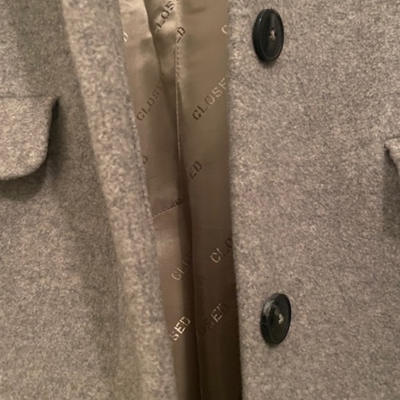 Closed Denim Brand - Grey Wool Coat - Picture 3 of 14